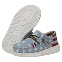 Wally Toddler Americana - Denim Star 8 Wally Toddler Americana - Denim Star -Shoe Trend Shop 40581 4NR WALLYAMERICANATODDLER DENIMSTAR PAIRBOTTOM