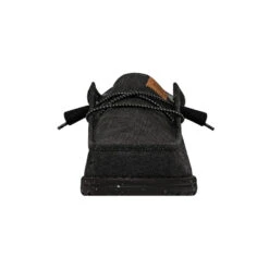 Wally Washed Canvas - Black/Black 9 Wally Washed Canvas - Black/Black -Shoe Trend Shop FW23 M 40296 060 WALLY WASHED CANVAS BLACK BLACK LEFT FRONT