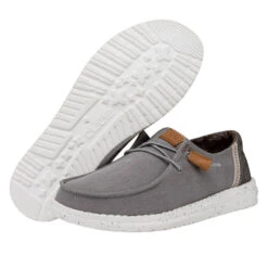 Wendy Washed Canvas - Grey 8 Wendy Washed Canvas - Grey -Shoe Trend Shop FW23 W 40297 030 WENDY WASHED CANVAS GREY LEFT PAIROUTSOLE