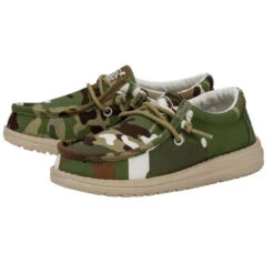 Heydude Hey Dude Wally Youth Ripstop Multi Camo