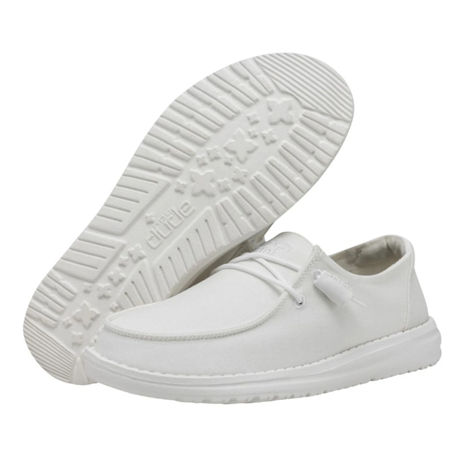 Heydude Hey Dude Women's Wendy Slub Canvas White Shoes 2 Heydude Hey Dude Women's Wendy Slub Canvas White Shoes - Image 2