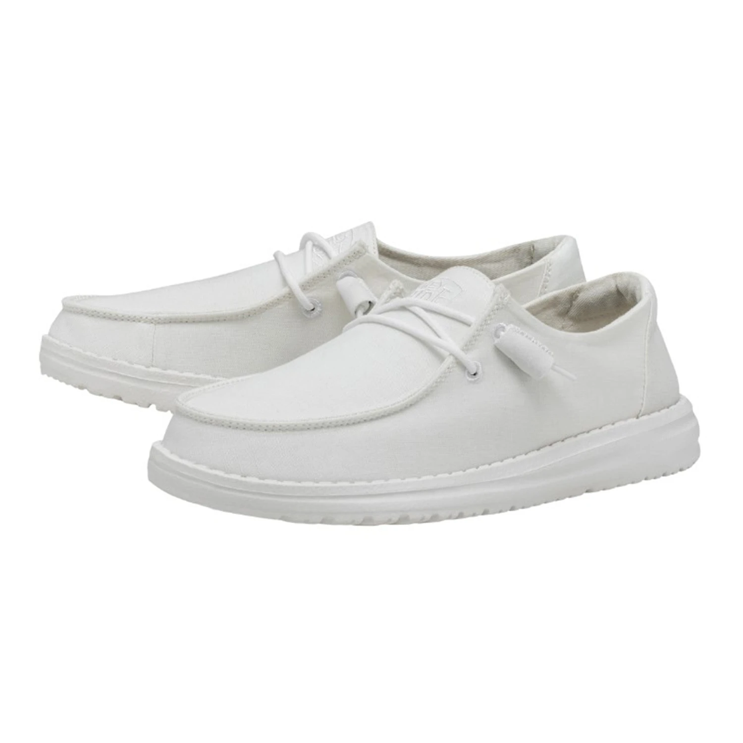 Heydude Hey Dude Women's Wendy Slub Canvas White Shoes 1 Heydude Hey Dude Women's Wendy Slub Canvas White Shoes