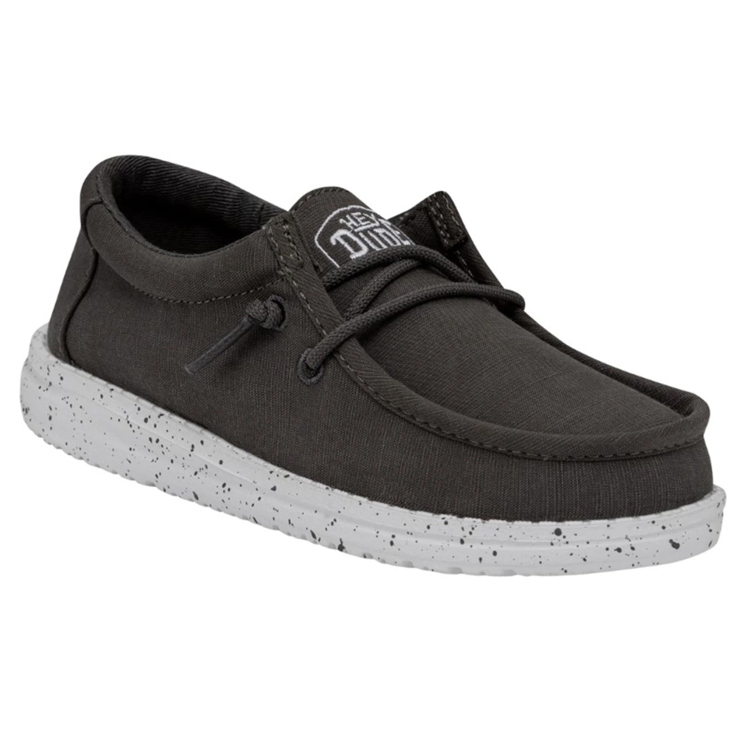 Heydude Hey Dude Wally Youth Slub Canvas Grey 5 Heydude Hey Dude Wally Youth Slub Canvas Grey - Image 5